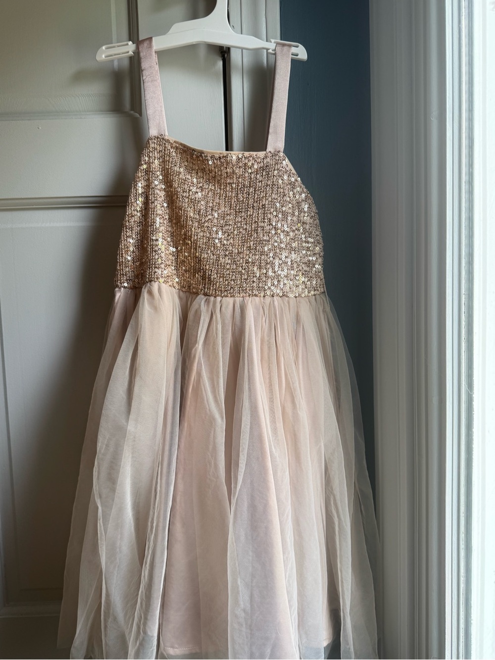 SHEIN Girls Sequin Tulle Party Dress